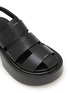 Detail View - Click To Enlarge - JW ANDERSON - Stripe Platformed Leather Sandals