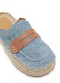 Detail View - Click To Enlarge - JW ANDERSON - Slip On Suede Denim Espadrille Loafer Mules