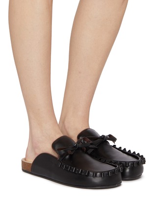 Figure View - Click To Enlarge - JW ANDERSON - Ruffle Leather Loafer Mules