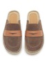 Detail View - Click To Enlarge - JW ANDERSON - Slip On Suede Espadrille Loafer Mules