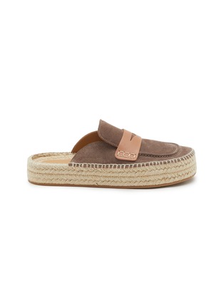 Main View - Click To Enlarge - JW ANDERSON - Slip On Suede Espadrille Loafer Mules