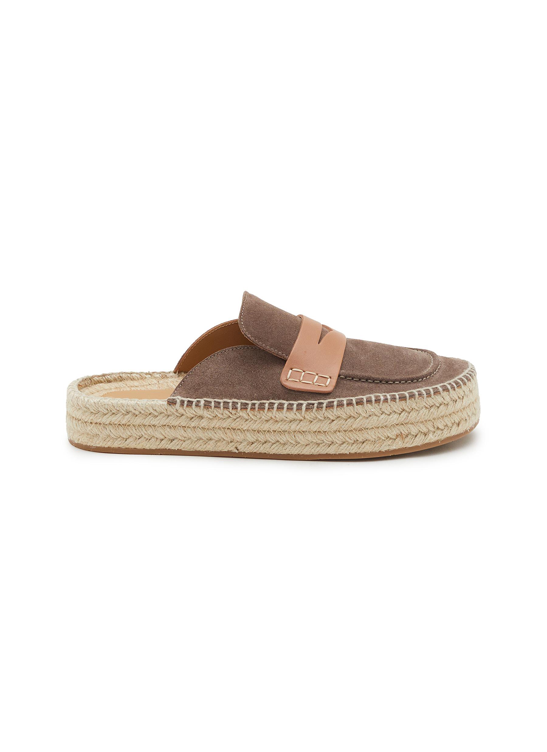 JW ANDERSON | Slip On Suede Espadrille Loafer Mules | Women