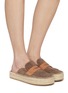 Figure View - Click To Enlarge - JW ANDERSON - Slip On Suede Espadrille Loafer Mules