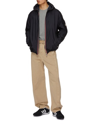 Figure View - Click To Enlarge - MONCLER - Tricolour Trim Zip Up Jacket