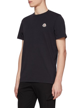 Detail View - Click To Enlarge - MONCLER - Logo Patch Cotton T-Shirt — Pack of 3