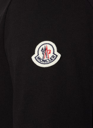  - MONCLER - Logo Patch Cotton Polo Shirt