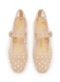 Detail View - Click To Enlarge - SAM EDELMAN - Michaela Strass Embellished Mesh Mary Jane Flats