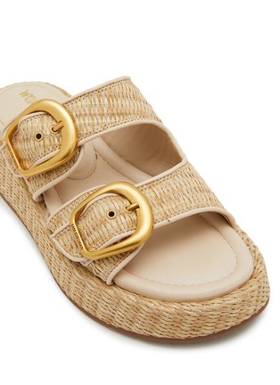 Detail View - Click To Enlarge - SAM EDELMAN - Nerissa 40 Raffia Woven Platform Sandals