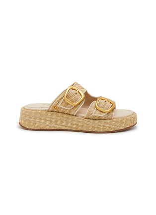 Main View - Click To Enlarge - SAM EDELMAN - Nerissa 40 Raffia Woven Platform Sandals