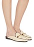 Figure View - Click To Enlarge - SAM EDELMAN - Linnie Horsebit Raffia Slides