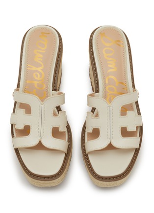 Detail View - Click To Enlarge - SAM EDELMAN - Laine 90 Wedges Leather Sandals