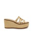 Main View - Click To Enlarge - SAM EDELMAN - Laine 90 Wedges Leather Sandals