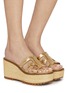 Figure View - Click To Enlarge - SAM EDELMAN - Laine 90 Wedges Leather Sandals