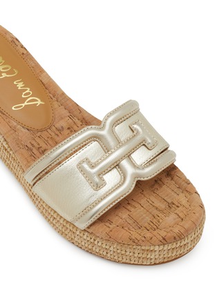 Detail View - Click To Enlarge - SAM EDELMAN - Pauleena 60 Wedge Leather Sandals