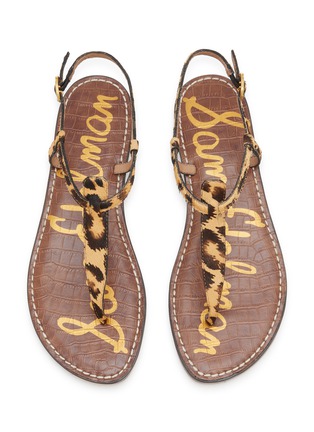 Detail View - Click To Enlarge - SAM EDELMAN - Gigi Zambia Print Leather Sandals