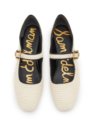 Detail View - Click To Enlarge - SAM EDELMAN - Michaela Raffia Mary Jane Flats