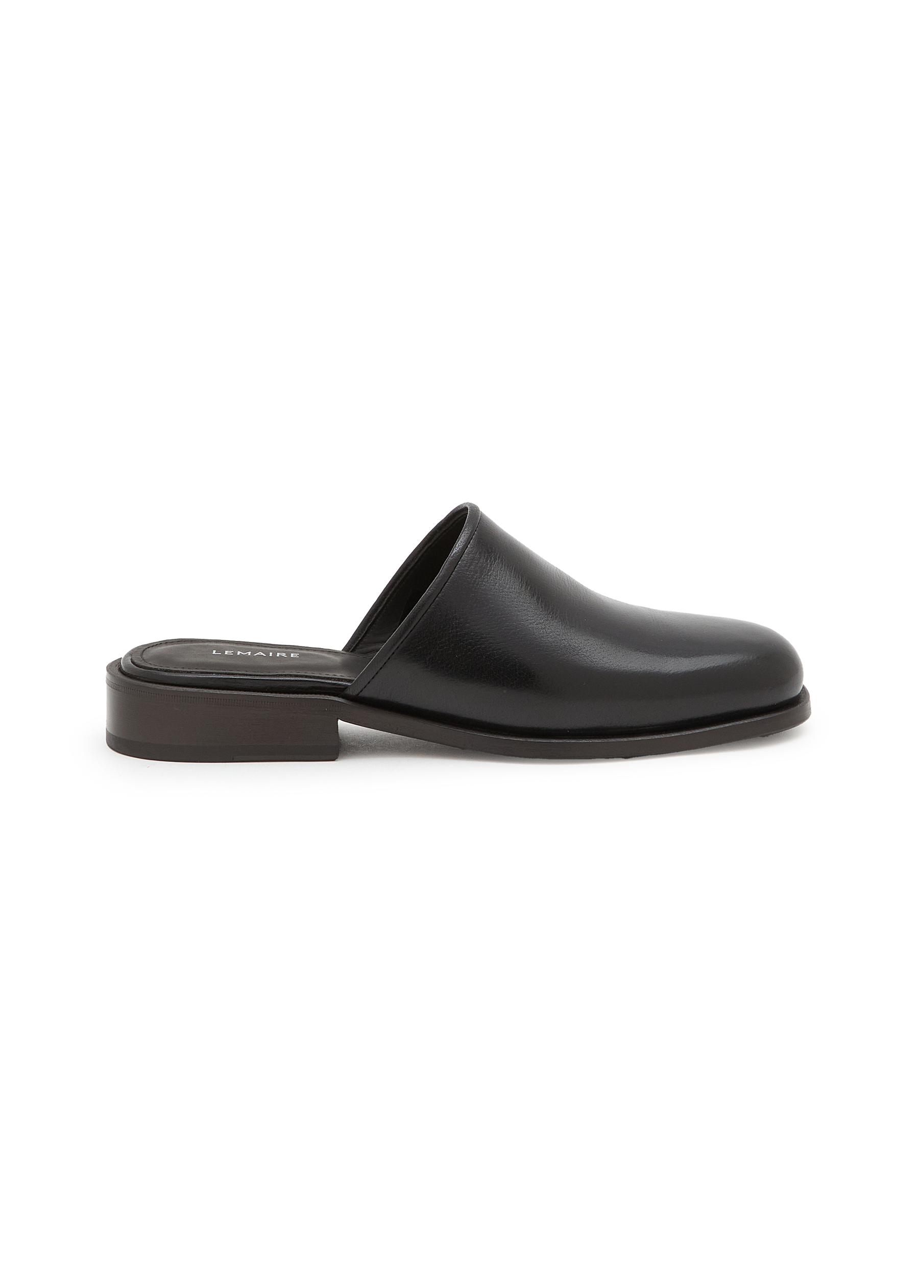 【関税込み】Flick Mule - By Far - Kraft - Leather Flick Mule - By Far - Kraft - Leather