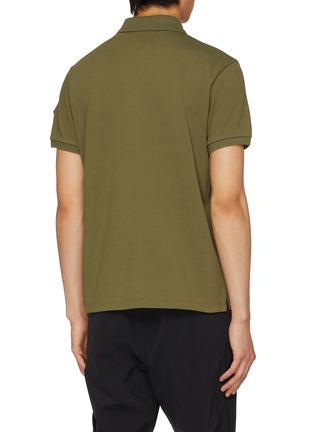 Back View - Click To Enlarge - MONCLER - Pocket Cotton Polo Shirt