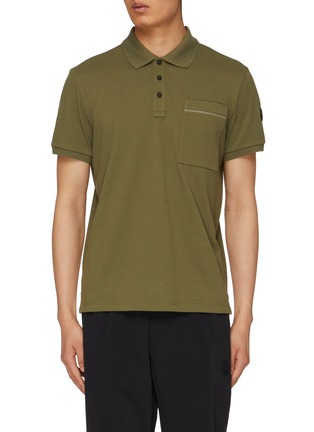 Main View - Click To Enlarge - MONCLER - Pocket Cotton Polo Shirt