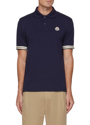 Main View - Click To Enlarge - MONCLER - Piquet Logo Cotton Polo Shirt