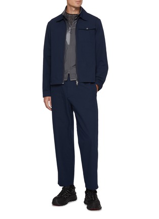 Figure View - Click To Enlarge - MONCLER - Seersucker Cotton Blend Shirt Jacket
