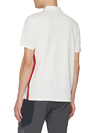 Back View - Click To Enlarge - MONCLER - Tricolour Piping Polo Shirt