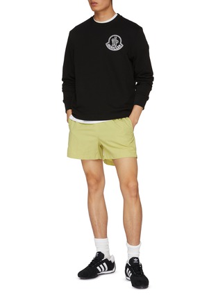 Figure View - Click To Enlarge - MONCLER - Logo Cotton Fleece Sweatshirt