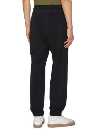 Back View - Click To Enlarge - MONCLER - Drawstring Waist Straight Leg Logo Pants