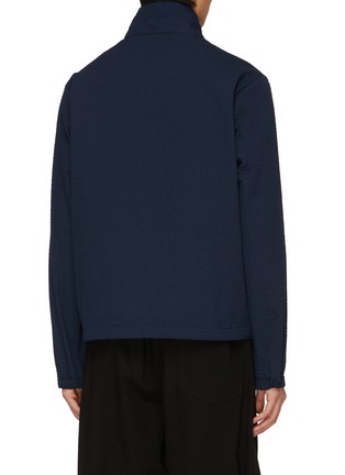 Back View - Click To Enlarge - MONCLER - Dauno Seersucker Cotton Blend Track Jacket
