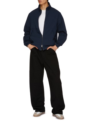 Figure View - Click To Enlarge - MONCLER - Dauno Seersucker Cotton Blend Track Jacket