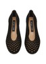 Detail View - Click To Enlarge - SERGIO ROSSI - Perforated Suede Ballerina Flats