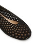 Detail View - Click To Enlarge - SERGIO ROSSI - Perforated Suede Ballerina Flats