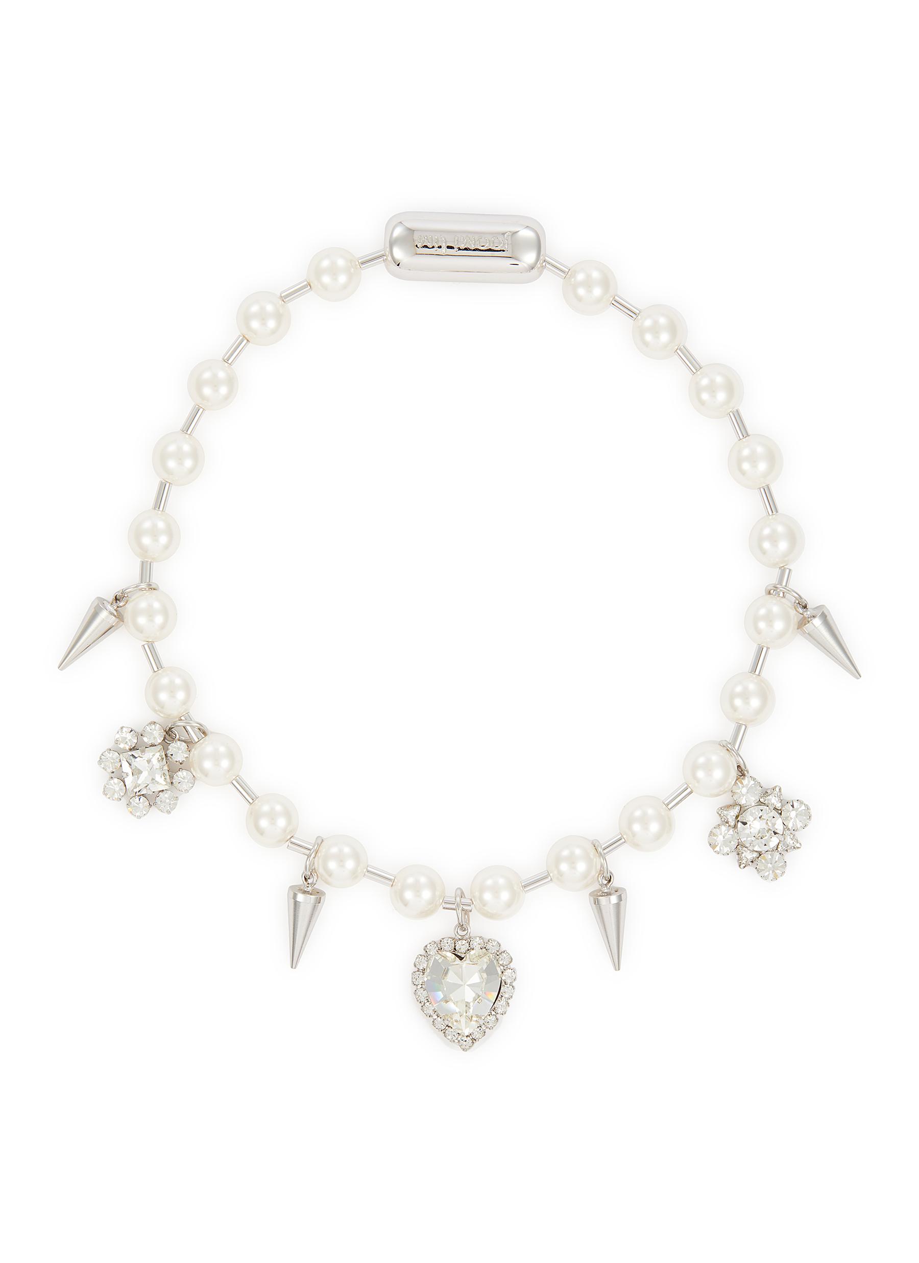 JOOMI LIM | Mia Swarovski Crystal Pearl Rhodium Plated Brass