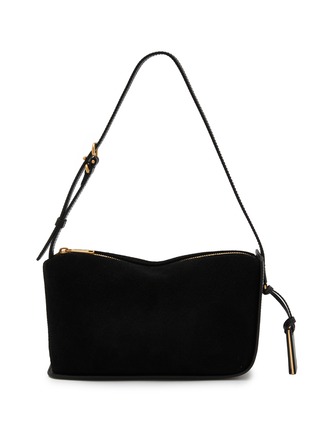 Main View - Click To Enlarge - JOY GRYSON - Crescent Suede Shoulder Bag