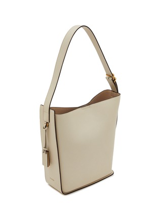 Detail View - Click To Enlarge - JOY GRYSON - Crescent Leather Bucket Bag