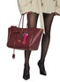 Front View - Click To Enlarge - BALENCIAGA - Medium Bel Air Leather Shoulder Bag