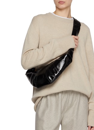 Figure View - Click To Enlarge - LEMAIRE - Small Croissant Coated Cotton Crossbody Bag