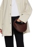 Figure View - Click To Enlarge - LEMAIRE - Mini Fortune Croissant Leather Shoulder Bag