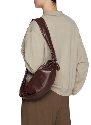 Figure View - Click To Enlarge - LEMAIRE - Small Soft Croissant Paper Leather Bag