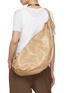 Figure View - Click To Enlarge - LEMAIRE - Large Soft Croissant Paper Leather Crossbody Bag