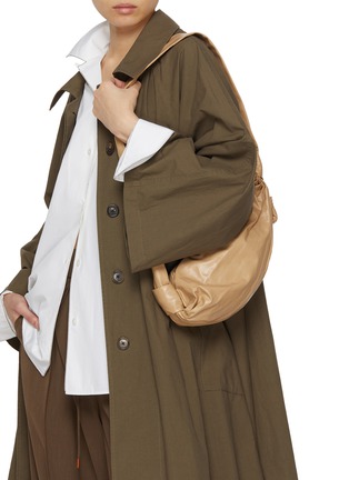 Figure View - Click To Enlarge - LEMAIRE - Small Soft Croissant Paper Leather Crossbody Bag