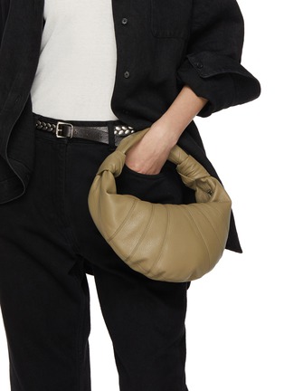 Figure View - Click To Enlarge - LEMAIRE - Mini Fortune Croissant Leather Shoulder Bag