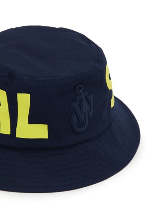 Detail View - Click To Enlarge - JW ANDERSON - Real Sleep' Slogan Canvas Bucket Hat