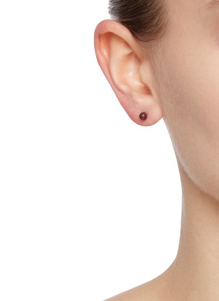 Detail View - Click To Enlarge - LEMAIRE - Rhodium Silver Earrings — Set of 4