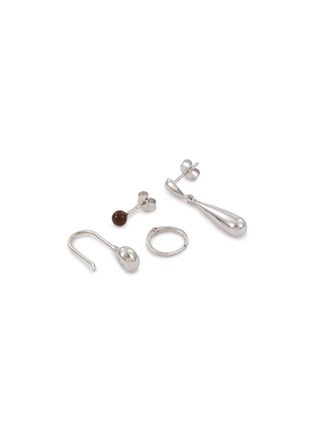  - LEMAIRE - Rhodium Silver Earrings — Set of 4