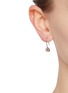 Back View - Click To Enlarge - LEMAIRE - Rhodium Silver Earrings — Set of 4
