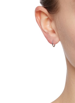 Front View - Click To Enlarge - LEMAIRE - Rhodium Silver Earrings — Set of 4