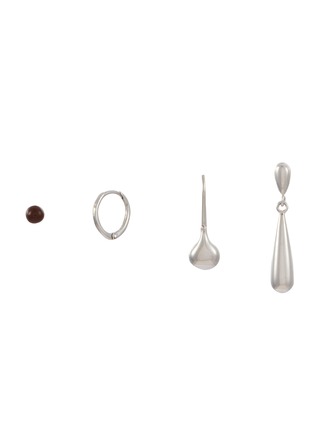 Main View - Click To Enlarge - LEMAIRE - Rhodium Silver Earrings — Set of 4