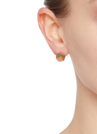 Figure View - Click To Enlarge - LEMAIRE - Abacus Brass Earrings