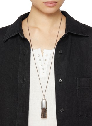 Figure View - Click To Enlarge - LEMAIRE - Personal Brush Brass Necklace
